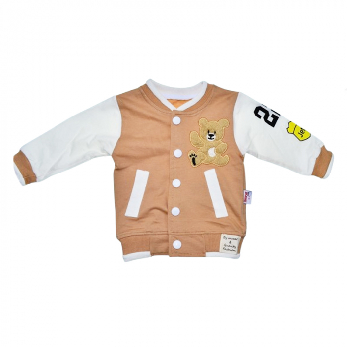Compleu 3 piese pantaloni, bluza si jacheta pentru baieti Mini Junior SETMJ-25, Bej [5]