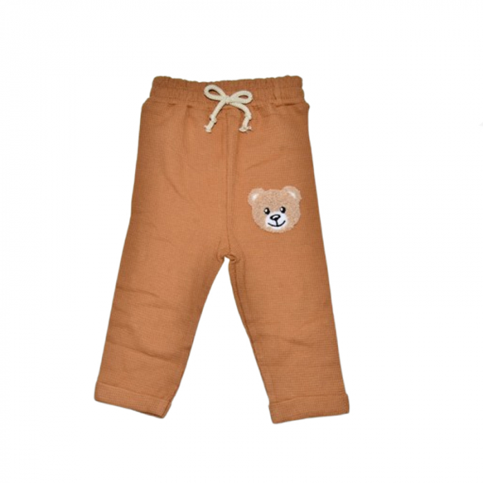 Compleu 3 piese pantaloni, bluza si jacheta pentru baieti Mini Junior SETMJ-37, Maro [3]