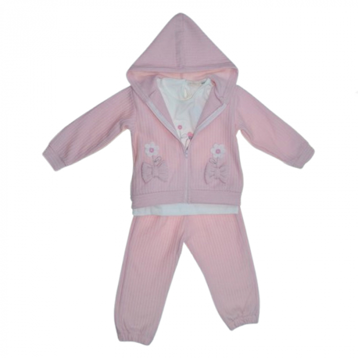 Compleu 3 piese pantaloni, bluza si jacheta pentru fete Mini Junior CMP-MJ7800, Roz [1]
