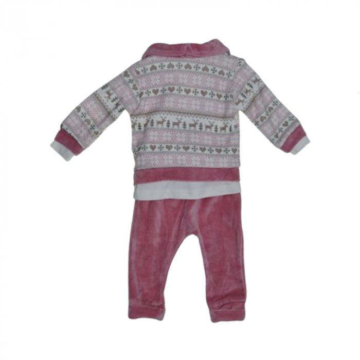 Compleu 3 piese pantaloni, bluza si jacheta pentru fete Mini Junior CMP-MJF, Roz [2]