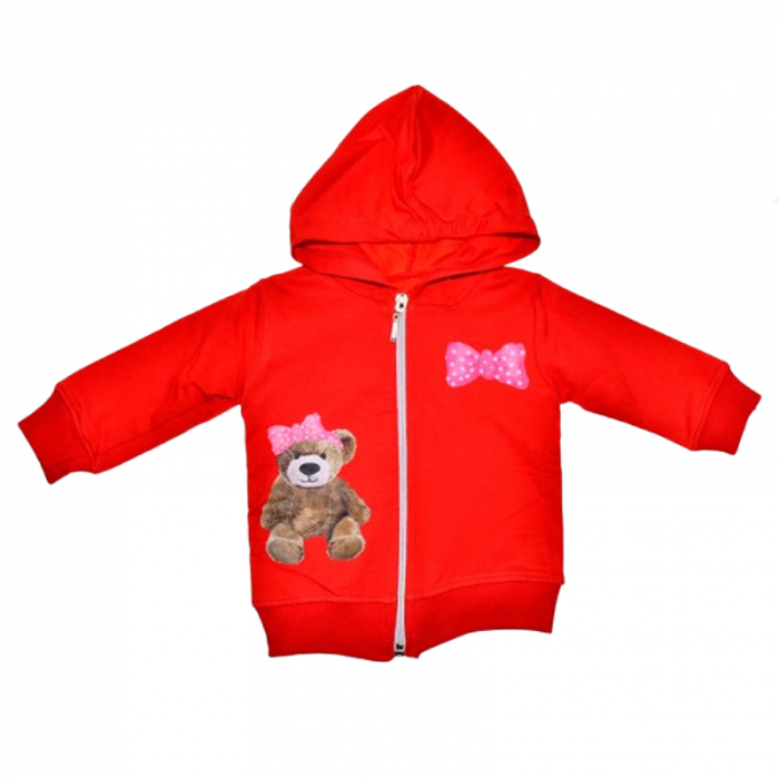 Compleu 3 piese pantaloni, bluza si jacheta pentru fete Mini Junior SETMJ-26, Rosu [5]