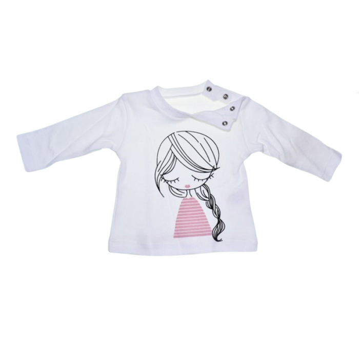 Compleu 3 piese pantaloni, bluza si jacheta pentru fete Mini Junior SETMJ-28, Roz [4]