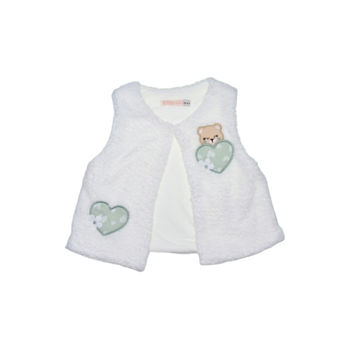 Compleu 3 piese pantaloni, bluza si vesta pentru fete Baby Rose, COMP-4586V, Verde [5]