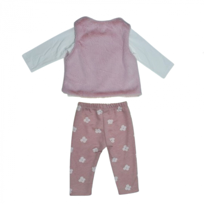 Compleu 3 piese pantaloni, bluza si vesta pentru fete Mini Junior CMP-MJ4629, Roz [2]