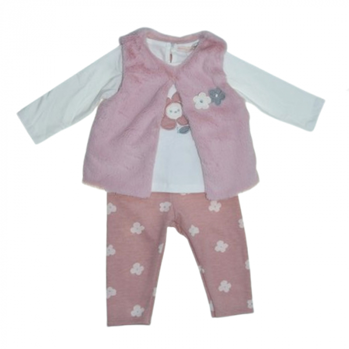 Compleu 3 piese pantaloni, bluza si vesta pentru fete Mini Junior CMP-MJ4629, Roz [1]