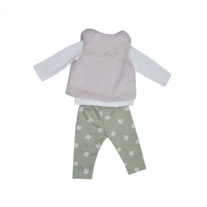 Compleu 3 piese pantaloni, bluza si vesta pentru fete, Mini Junior CMP-MJ4629V, Verde [2]