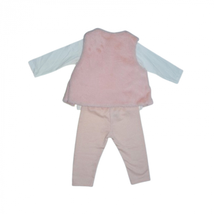 Compleu 3 piese pantaloni, bluza si vesta pentru fete, Mini Junior CMP-MJ4685R, Roz [3]