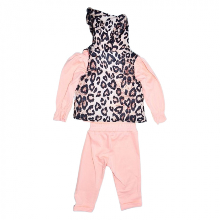 Compleu 3 piese pantaloni, bluza si vesta, pentru fete, Mini Junior CMP1021, Coral [2]