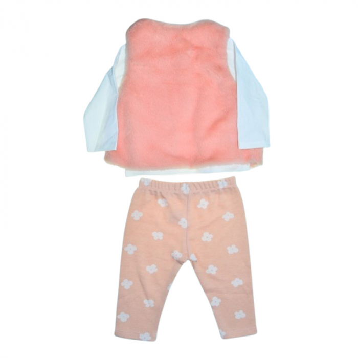 Compleu 3 piese pantaloni, bluza si vesta, pentru fete, Mini Junior CMP1021C3, Coral [2]