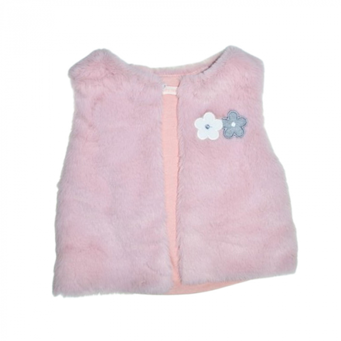 Compleu 3 piese pantaloni, bluza si vesta, pentru fete, Mini Junior CMP1021R2, Roz [2]
