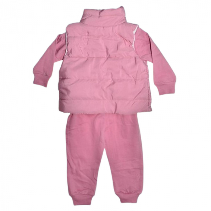 Compleu 3 piese pantaloni, bluza si vesta, pentru fete, Mini Junior CMP2021R, Roz [2]