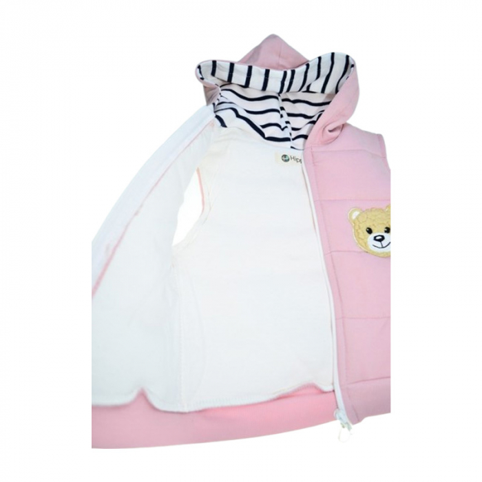 Compleu 3 piese pantaloni, bluza si vesta, pentru fete, Mini Junior CMP2608R, Roz [4]