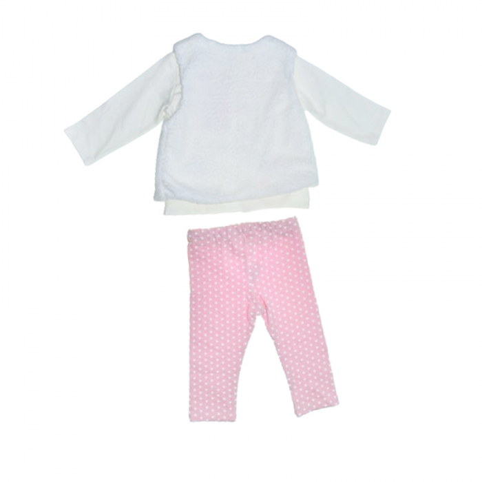 Compleu 3 piese pantaloni, bluza si vesta pentru fete Baby Rose, COMP-4586, Roz [2]
