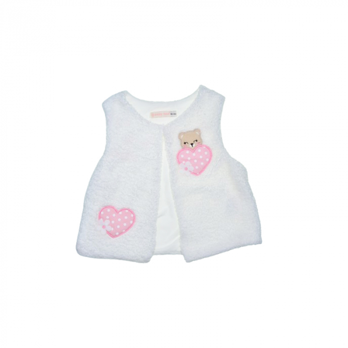 Compleu 3 piese pantaloni, bluza si vesta pentru fete Baby Rose, COMP-4586, Roz [5]