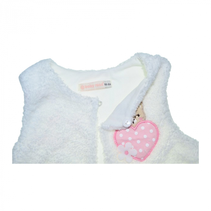 Compleu 3 piese pantaloni, bluza si vesta pentru fete Baby Rose, COMP-4586, Roz [6]