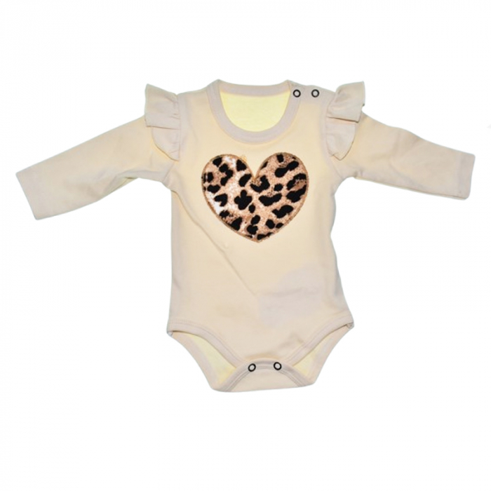 Compleu 3 piese pantaloni, body si bentita pentru fete Mini Junior SETMJ-14, Crem [5]