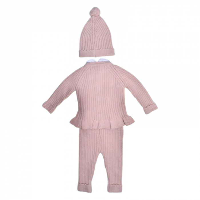 Compleu 4 piese pantaloni, body si cardigan, pentru fete, Mini Junior CMP4127C, Coral [2]