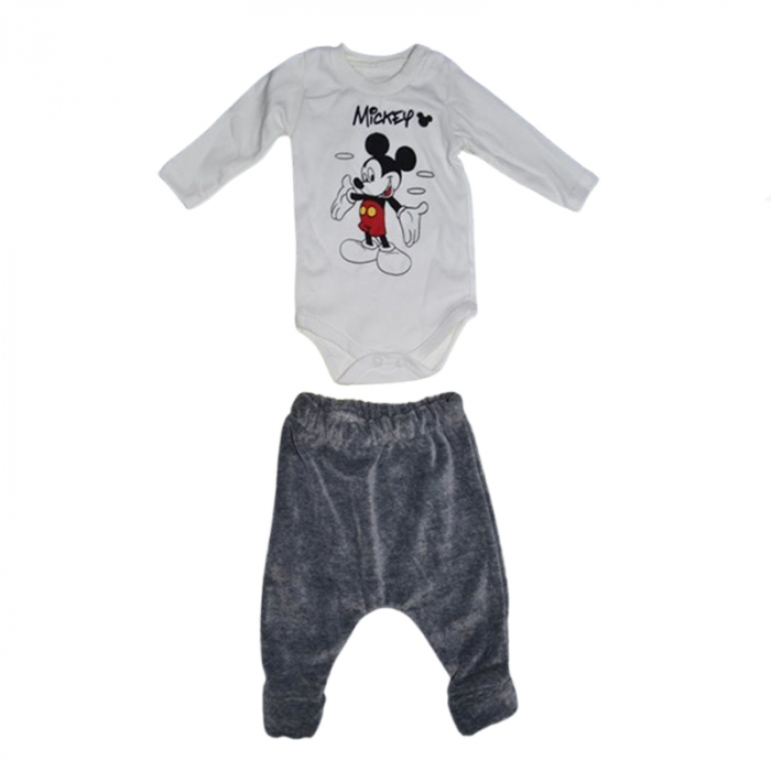 Compleu 3 piese pantaloni, body si jacheta pentru baieti Mini Junior CMP-1197, Gri [3]
