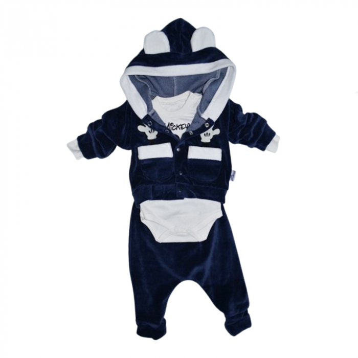 Compleu 3 piese pantaloni, body si jacheta pentru baieti Mini Junior CMP-1197B, Bleumarin [1]