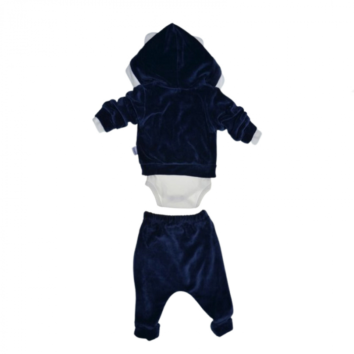 Compleu 3 piese pantaloni, body si jacheta pentru baieti Mini Junior CMP-1197B, Bleumarin [2]