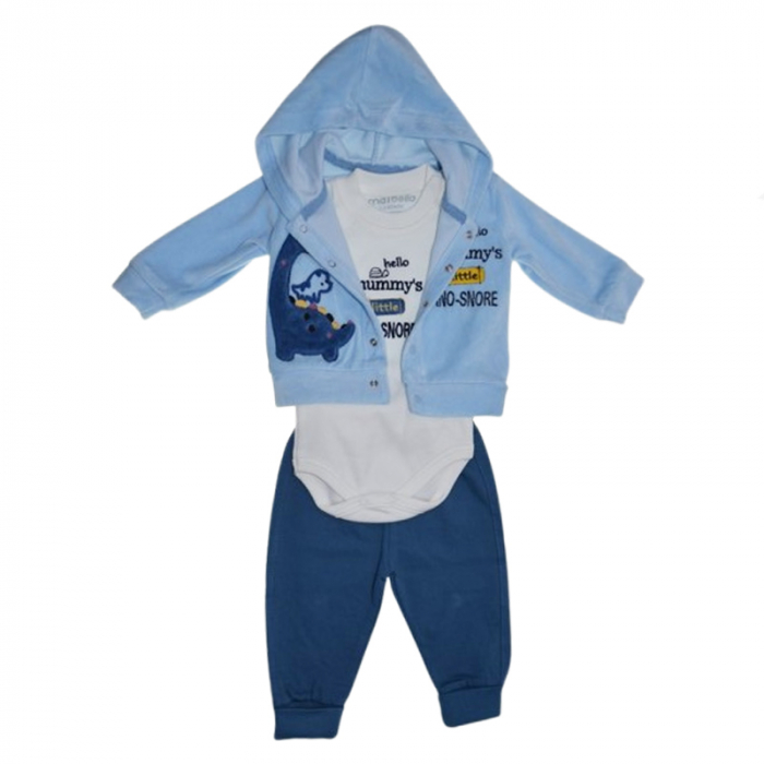 Compleu 3 piese pantaloni, body si jacheta pentru baieti Mini Junior CMP-7051A, Albastru [1]