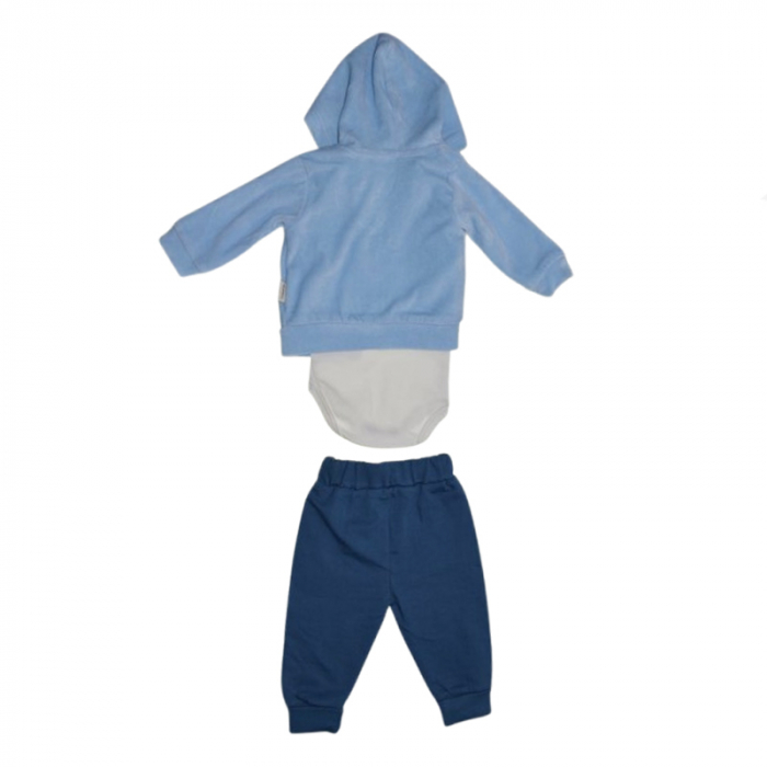 Compleu 3 piese pantaloni, body si jacheta pentru baieti Mini Junior CMP-7051A, Albastru [3]