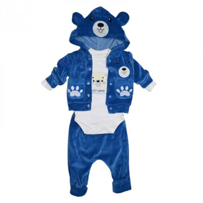 Compleu 3 piese pantaloni, body si jacheta pentru baieti Mini Junior CMP-MJ6, Albastru [1]