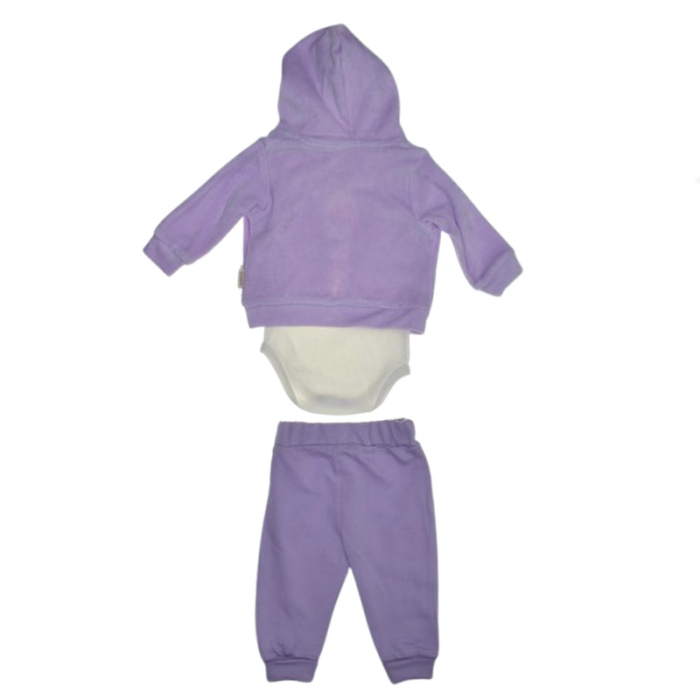 Compleu 3 piese pantaloni, body si jacheta pentru fete Mini Junior CMP-7050, Mov [2]