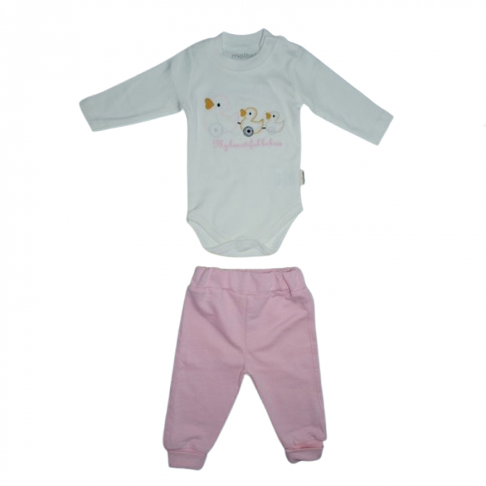 Compleu 3 piese pantaloni, body si jacheta pentru fete Mini Junior CMP-7050R, Roz [3]