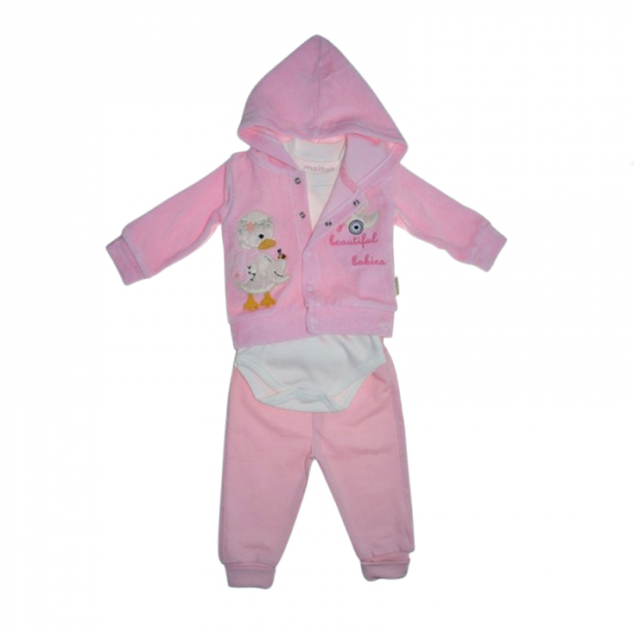 Compleu 3 piese pantaloni, body si jacheta pentru fete Mini Junior CMP-7050R, Roz [1]