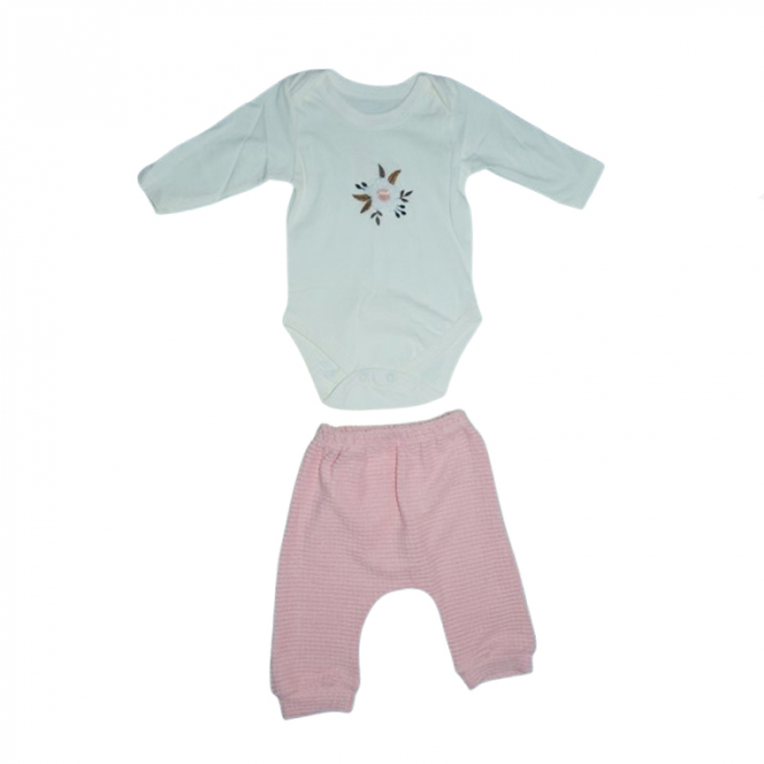 Compleu 3 piese pantaloni, body si jacheta pentru fete Mini Junior CMP-MJ001, Roz [4]