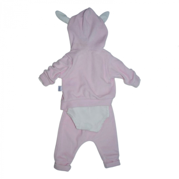 Compleu 3 piese pantaloni, body si jacheta pentru fete Mini Junior CMP-MJ9, Roz [2]