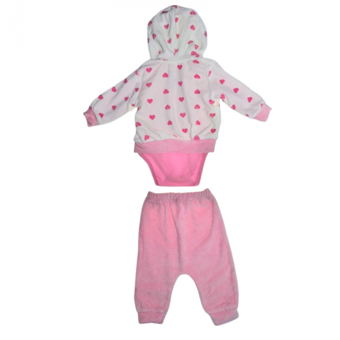 Compleu 3 piese pantaloni, body si jacheta pentru fete Mini Junior CMP2708R, Roz [2]