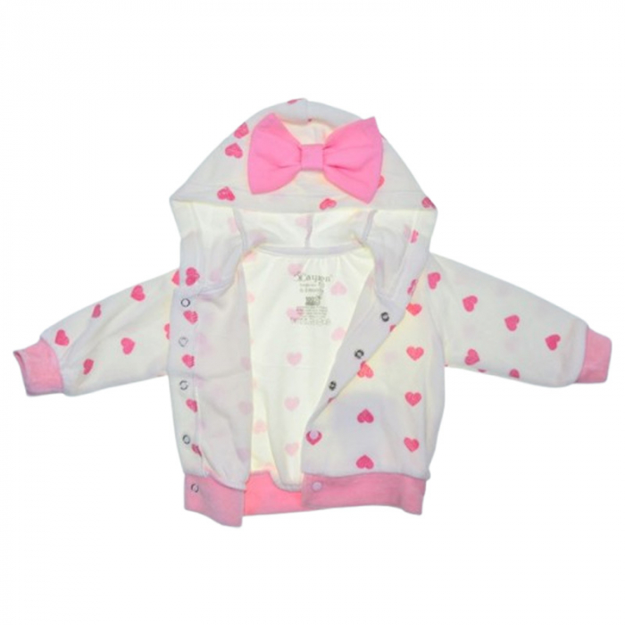 Compleu 3 piese pantaloni, body si jacheta pentru fete Mini Junior CMP2708R, Roz [5]