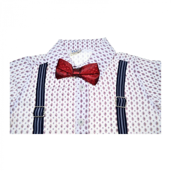 Compleu 3 piese pantaloni, camasa si papion pentru baieti Mini Junior COMP-13041, Bleumarin [4]
