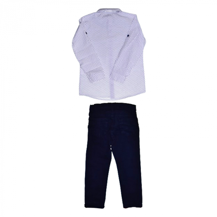 Compleu 3 piese pantaloni, camasa si papion pentru baieti Mini Junior COMP-5811, Bleumarin [2]