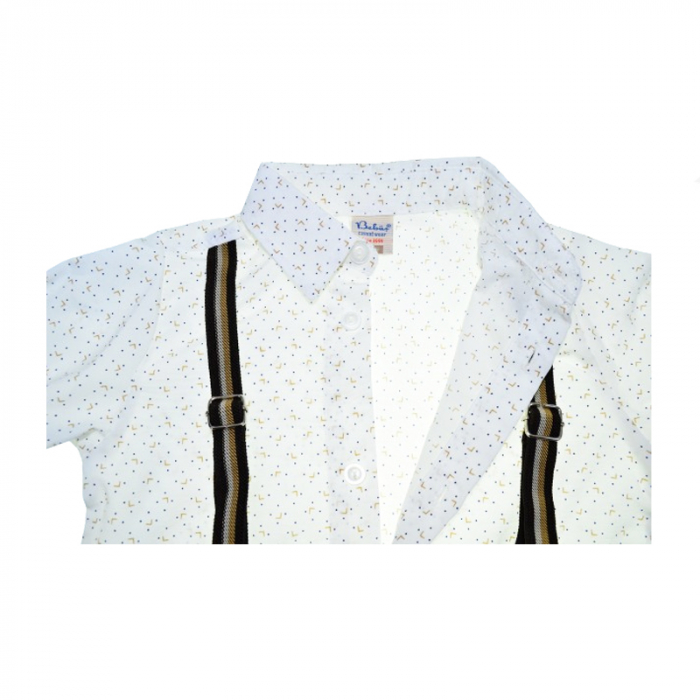 Compleu 3 piese pantaloni, papion si camasa pentru baieti Mini Junior COMP-3049, Bej [5]
