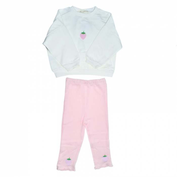 Compleu 3 piese pantaloni, vesta si bluza pentru fete Mini Junior COMP-MJ27, Roz [3]
