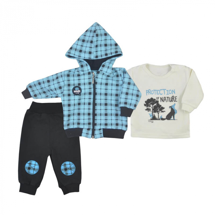Compleu 3 piese pentru baieti Koala Wild Nature 09-197-AL, Albastru [2]