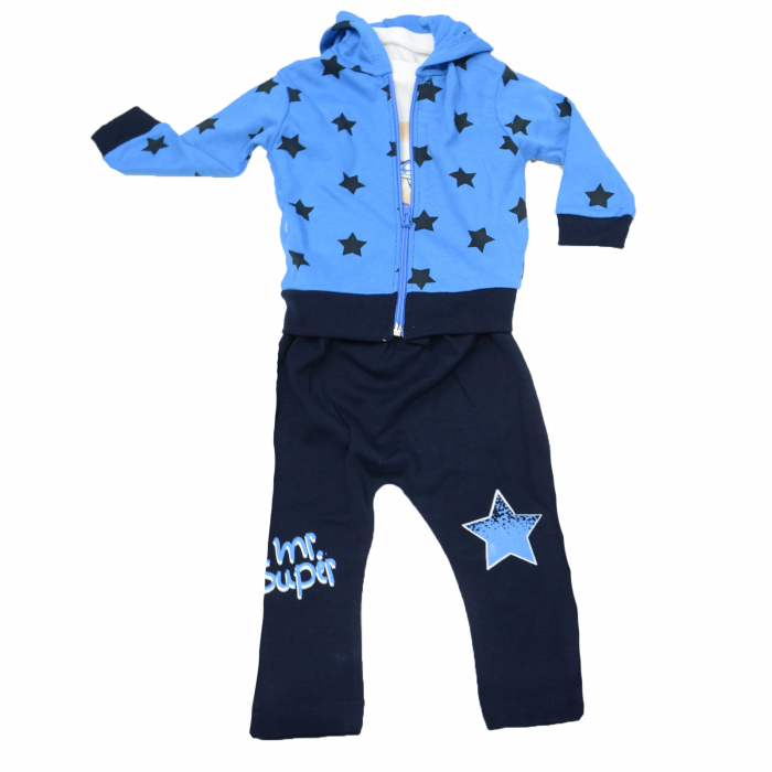 Compleu 3 piese pentru baieti Mini Junior KTA-4-68, Albastru [1]