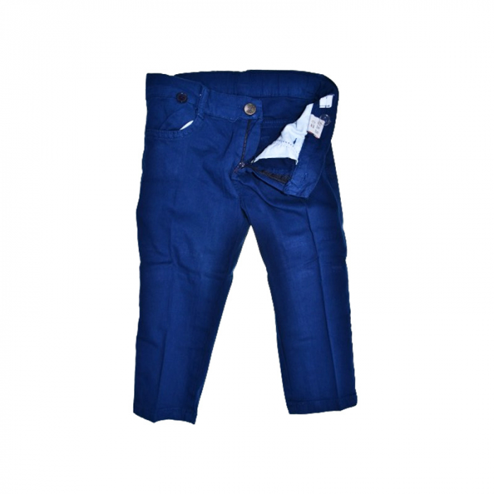 Compleu 4 piese pantaloni, camasa, papion si bretele pentru baieti Mini Junior, COMP-1173, Bleumarin [3]