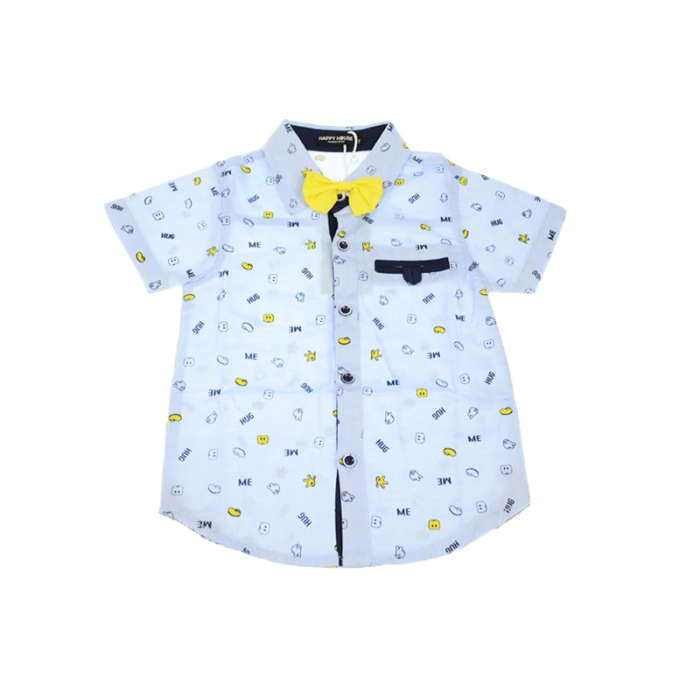 Compleu 4 piese de vara pentru baieti Happy House JF-1829A-92-cm, Albastru [3]