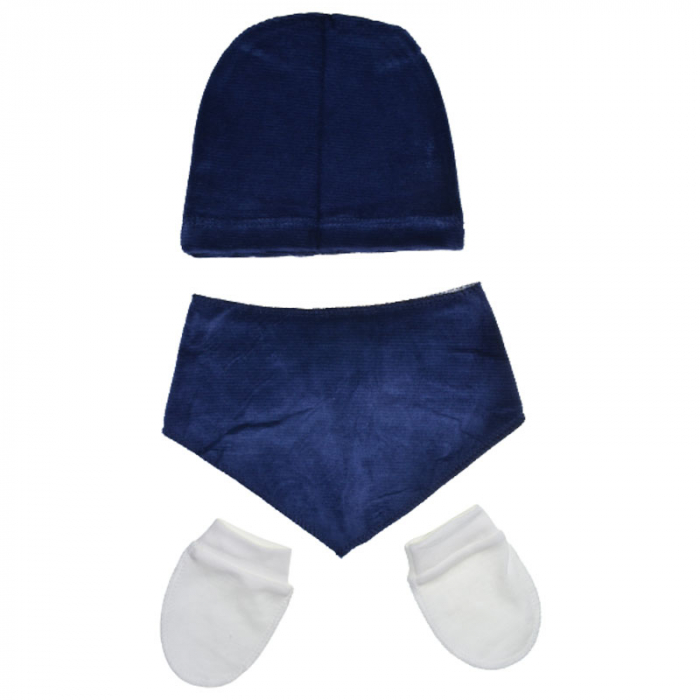 Compleu 5 piese pentru baieti Bebelinna 020823BL, Bleumarin [3]