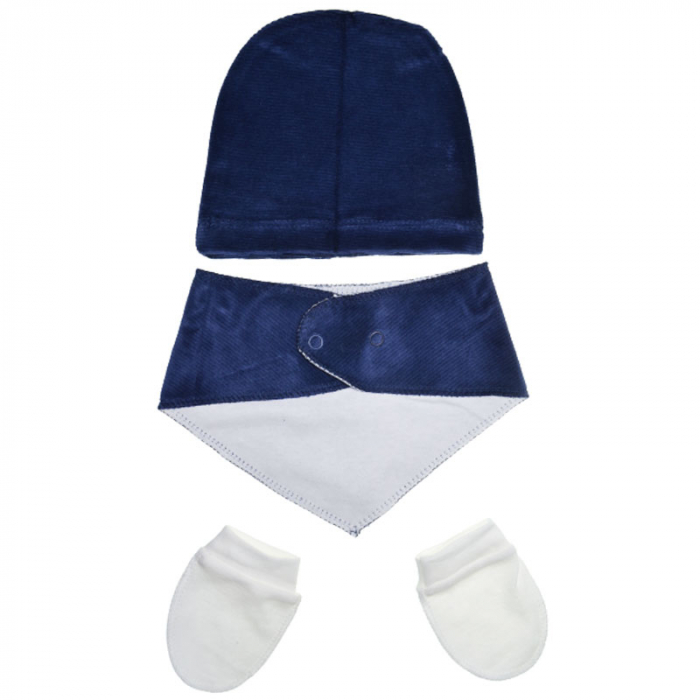 Compleu 5 piese pentru baieti Bebelinna 020823BL, Bleumarin [4]