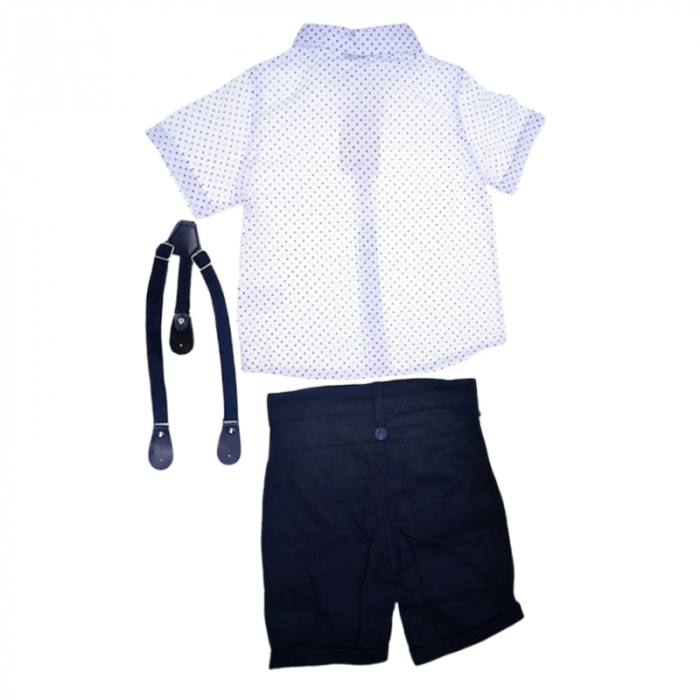 Compleu casual, de vara, 4 piese, pentru baieti, Mini Junior 2752B, Bleumarin [2]