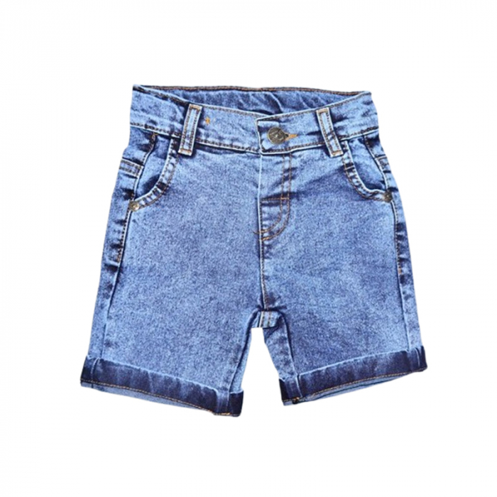 Compleu de vara, din 2 piese, pentru baieti, tricou si pantaloni scurti, Mini Junior, 1667BA, Albastru [4]