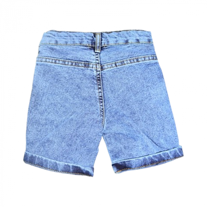 Compleu de vara, din 2 piese, pentru baieti, tricou si pantaloni scurti, Mini Junior, 1668A, Albastru inchis [5]