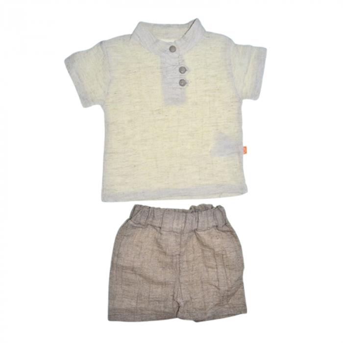 Compleu de vara, din 2 piese, pentru baieti, tricou si pantaloni scurti, Mini Junior, CMPMJ0505-4, Multicolor [1]