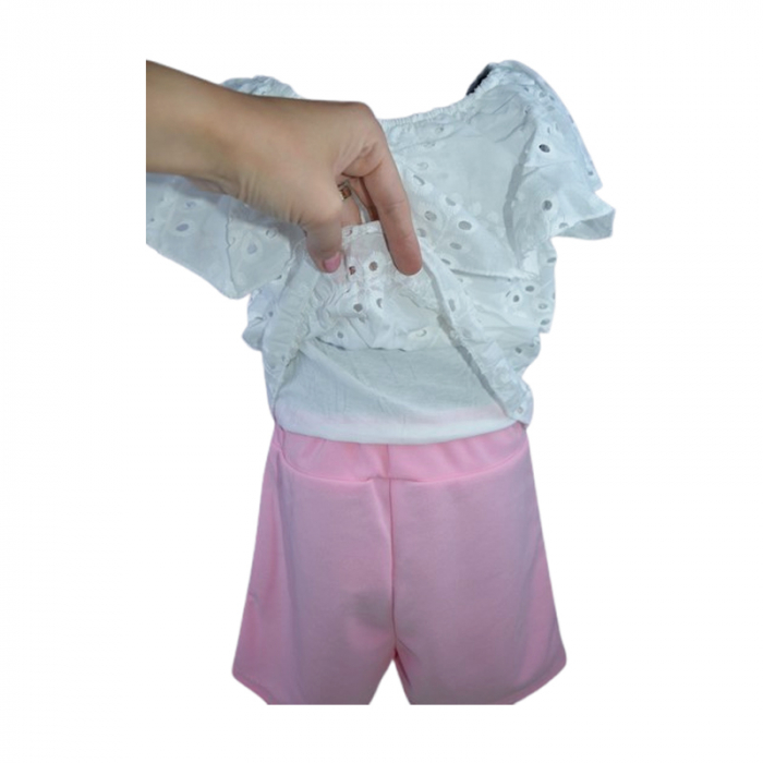 Compleu de vara, din 2 piese, pentru fete, Lucky, LK6123, Roz [6]