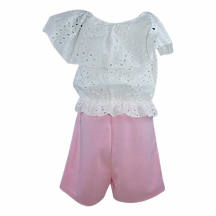Compleu de vara, din 2 piese, pentru fete, Lucky, LK6123, Roz [5]